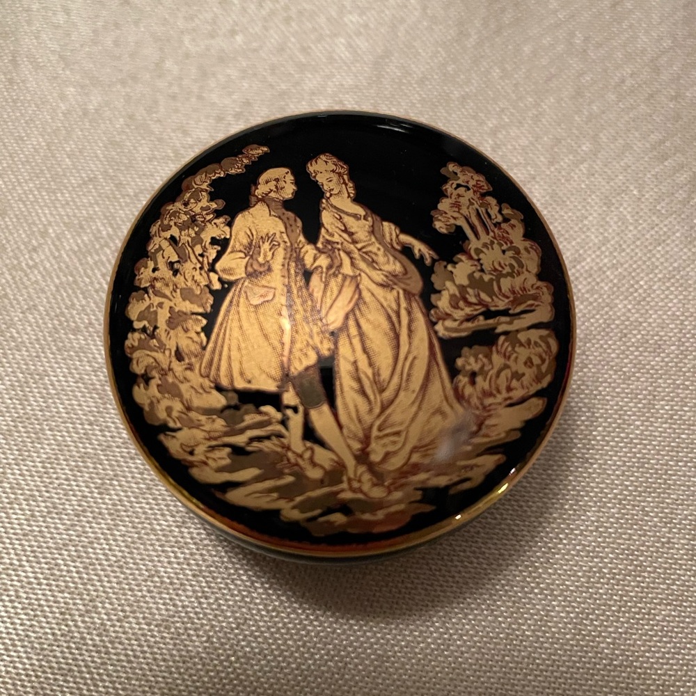 Vintage Limoges Small Trinket/Ring Box - 2”